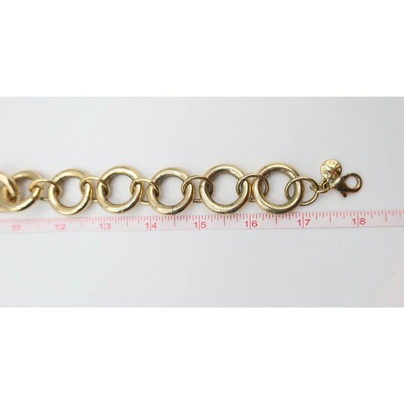 J CREW Chunky Open Link Statement Gold Tone Chain Necklace 18 Inches Preppy - Picture 6 of 6